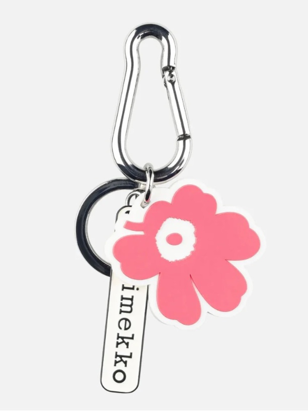 NWT Marimekko Aallokas Keychain Bag Charm - Pink/White